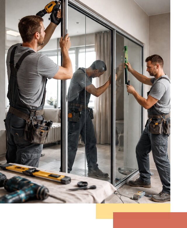 Каркасные стеклянные перегородки под ключ в Вольске