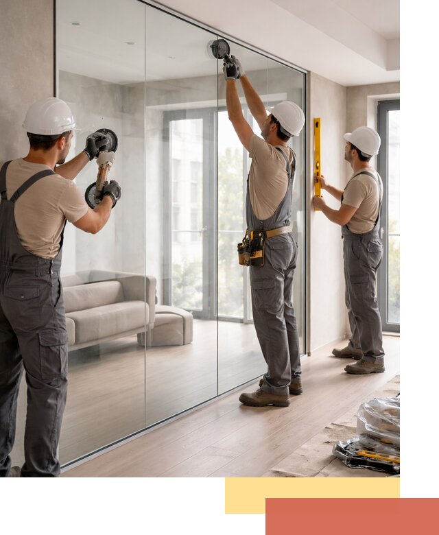 Перегородки из закаленного стекла в Вольске для офисов и квартир