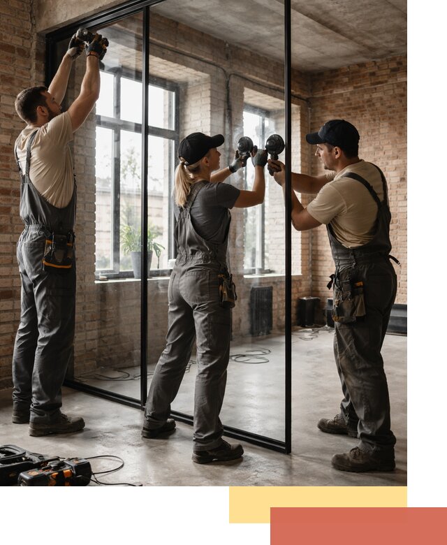 Стеклянные перегородки лофт — изготовление и монтаж в Вольске