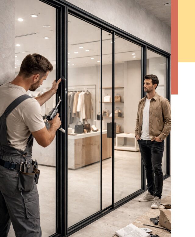 Стеклянные перегородки для магазинов в Вольске от 8304 руб. под ключ | ОТДЕЛОЧНИК-Вль