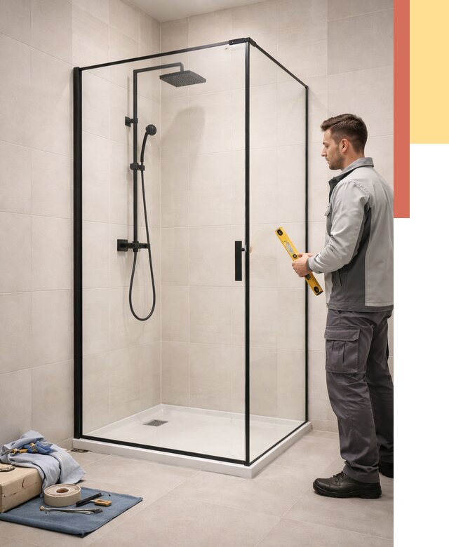 Стеклянные перегородки для душа в Вольске от 12659 руб. | Монтаж под ключ — ОТДЕЛОЧНИК-Вль