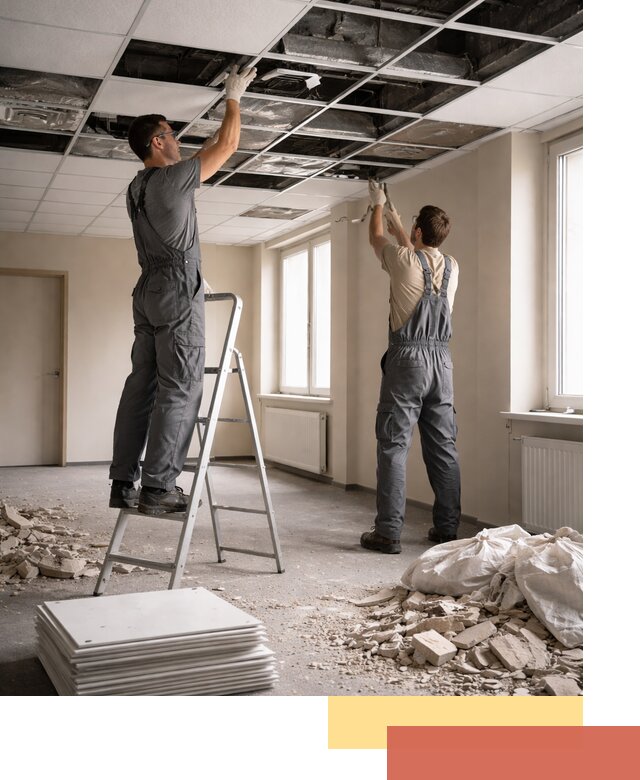 Демонтаж потолков Армстронг профессионально в Вольске