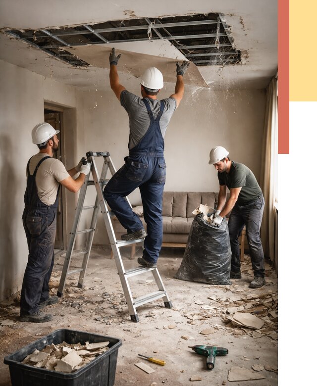 Демонтаж гипсокартонного потолка в Вольске от 425 руб. за м2 — ОТДЕЛОЧНИК-Вль