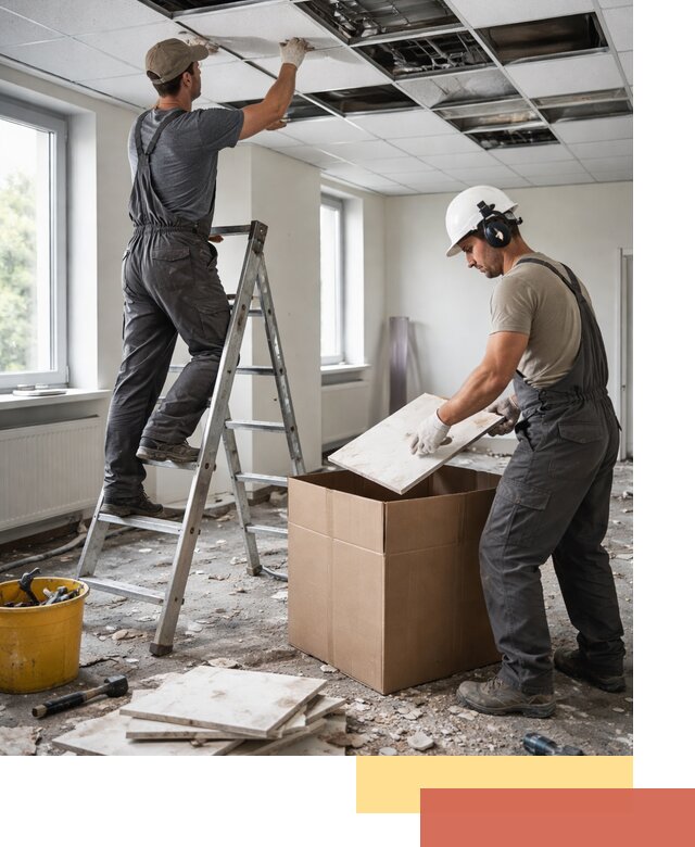 Демонтаж потолочной плитки в Вольске быстро и аккуратно