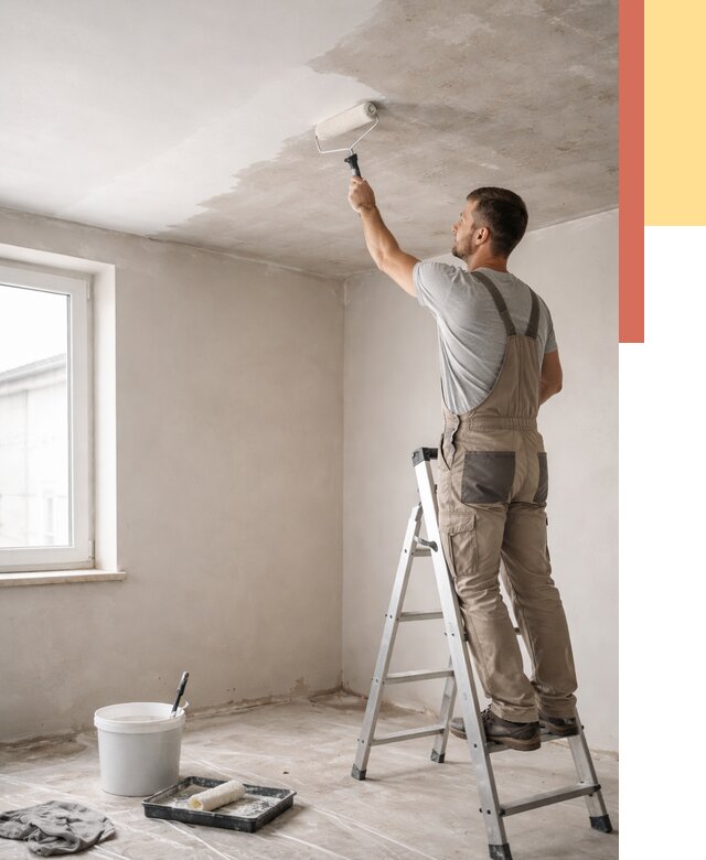 Грунтовка потолка в Вольске от 2532 руб. — быстро и недорого | ОТДЕЛОЧНИК-Вль