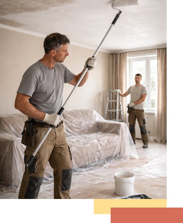 Грунтовка потолка в Вольске — подготовка под покраску и отделку