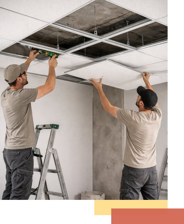 Монтаж потолка Армстронг под ключ в Вольске