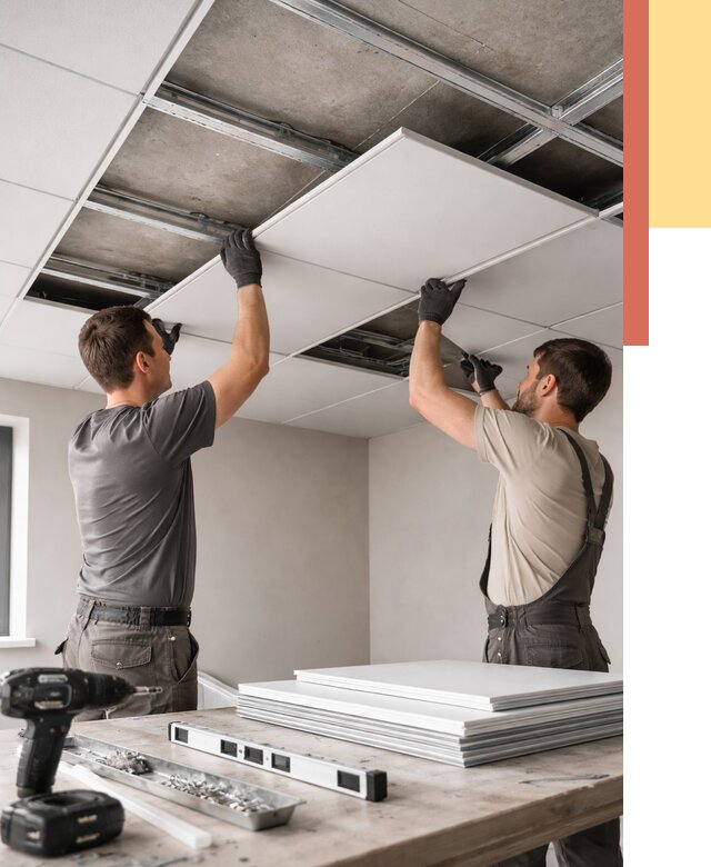 Монтаж кассетного потолка в Вольске от 4557 руб/м2 — установка и сборка | ОТДЕЛОЧНИК-Вль