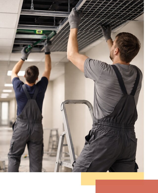 Монтаж потолка Грильято в Вольске: установка под ключ качественно