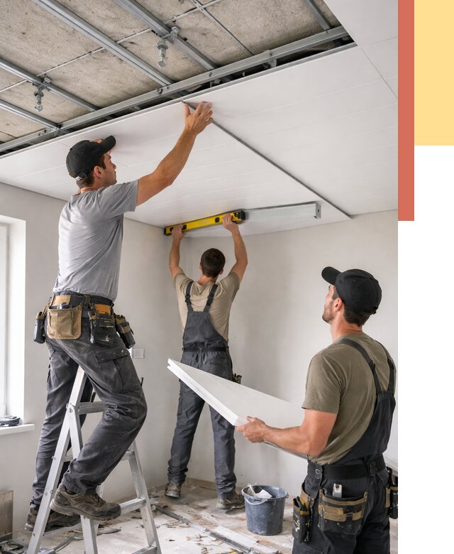 Монтаж потолка из ПВХ панелей в Вольске от 3544 руб./м2 — быстро и недорого | ОТДЕЛОЧНИК-Вль