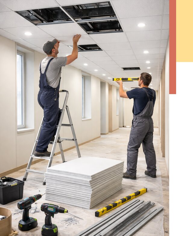 Ремонт потолка Армстронг в Вольске от 4557 руб. — быстро и недорого | ОТДЕЛОЧНИК-Вль