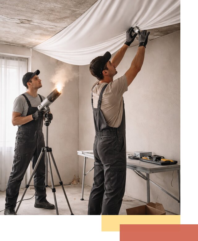 Установка натяжного потолка под ключ в Вольске