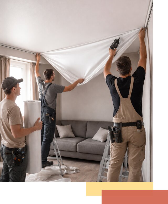 Монтаж сатинового натяжного потолка в Вольске качественно и быстро