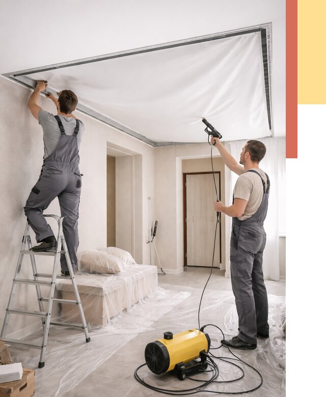 Монтаж натяжного потолка в прихожей в Вольске от 2684 руб. под ключ | ОТДЕЛОЧНИК-Вль