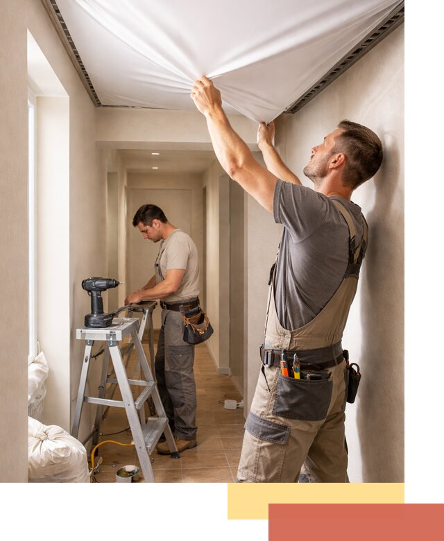 Монтаж натяжного потолка в прихожей в Вольске