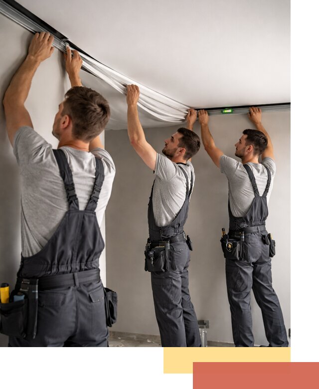 Теневые натяжные потолки в Вольске: монтаж и отделка быстро и качественно