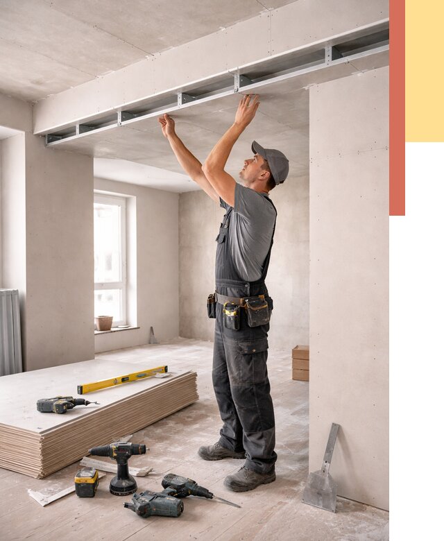 Потолок из гипсокартона с нишей в Вольске от 1266 руб. под ключ | ОТДЕЛОЧНИК-Вль