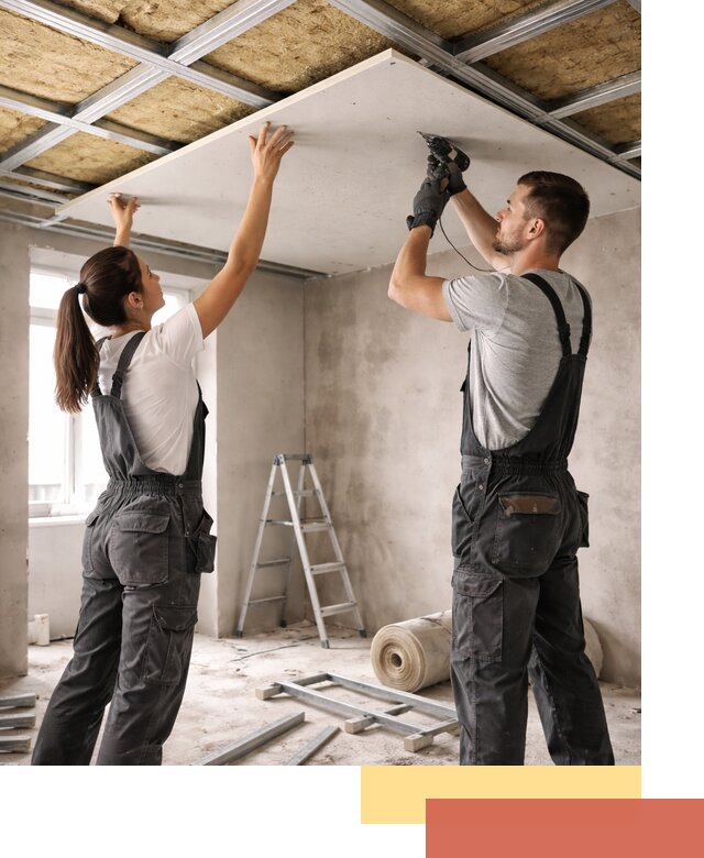 Звукоизоляция потолка из ГКЛ в Вольске профессионально и надежно