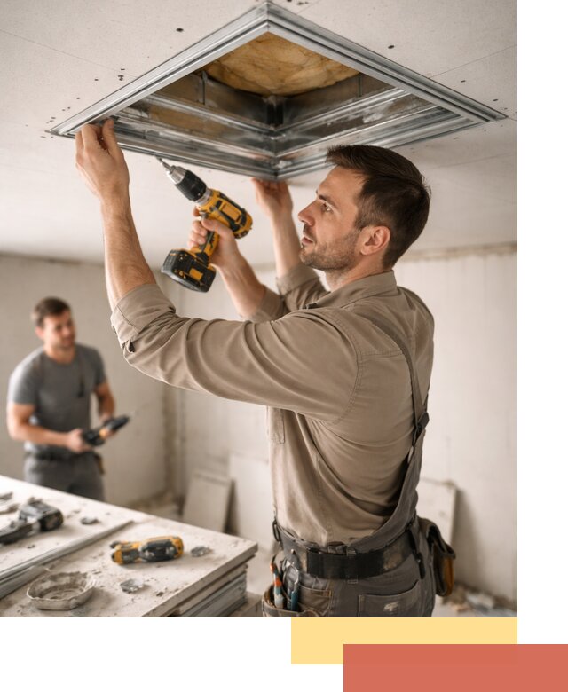 Монтаж люка в потолок из ГКЛ в Вольске