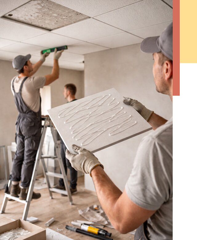 Монтаж потолочной плитки в Вольске от 4557 руб. — быстро и недорого | ОТДЕЛОЧНИК-Вль