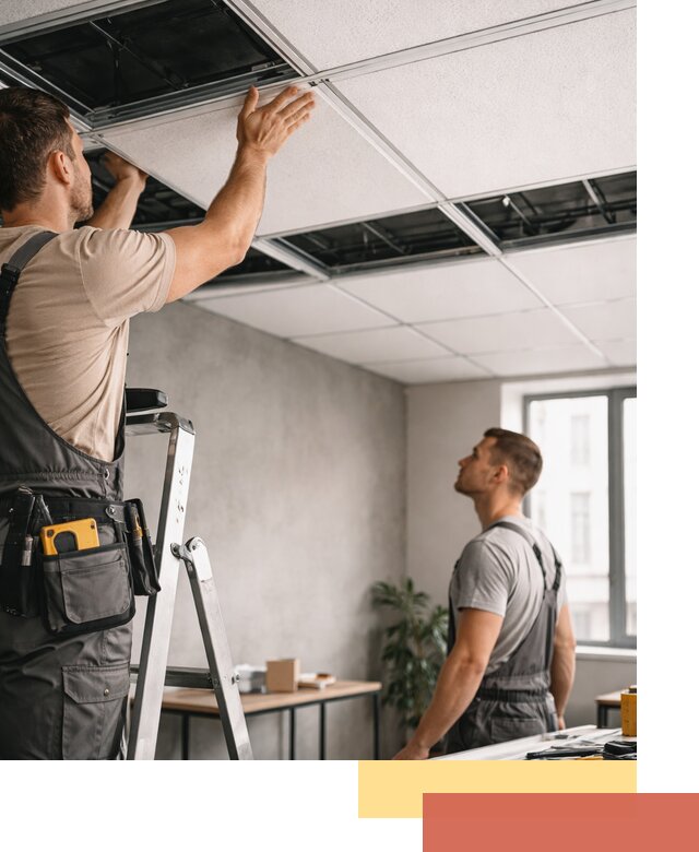 Монтаж потолочной плитки в Вольске качественно и в срок