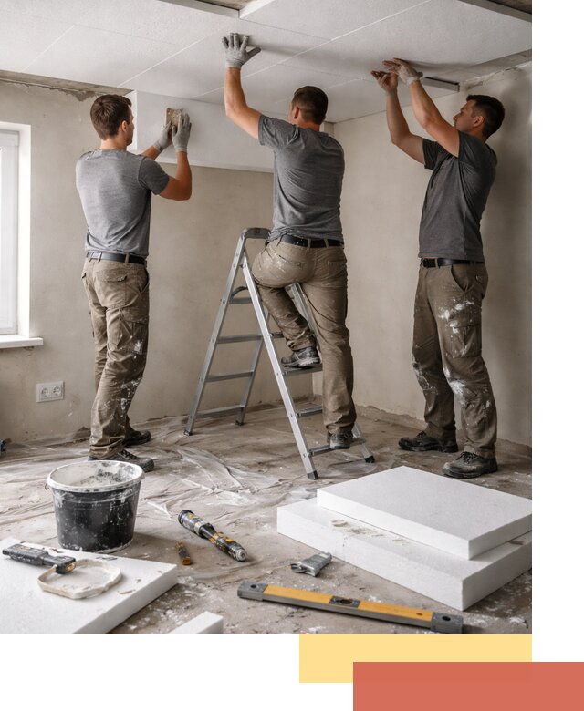 Утепление потолка пенопластом в Вольске быстро и качественно