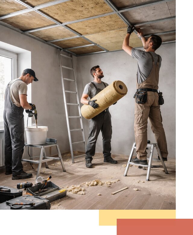 Шумоизоляция потолка в Вольске: профессиональный монтаж и отделка