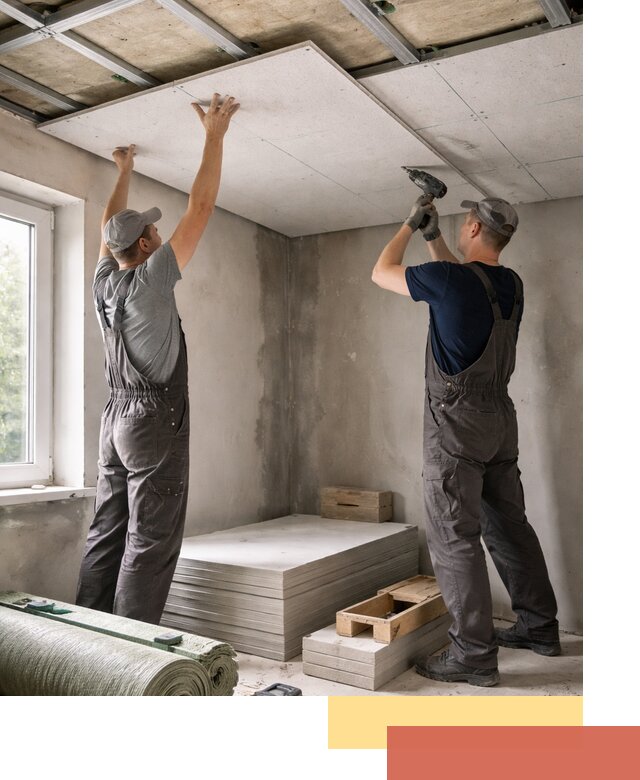 Шумоизоляция потолка панелями ЗИПС в Вольске